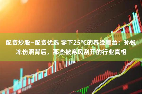 配资炒股—配资优选 零下25℃的春晚舞台：孙悦冻伤照背后，那些被寒风刮开的行业真相